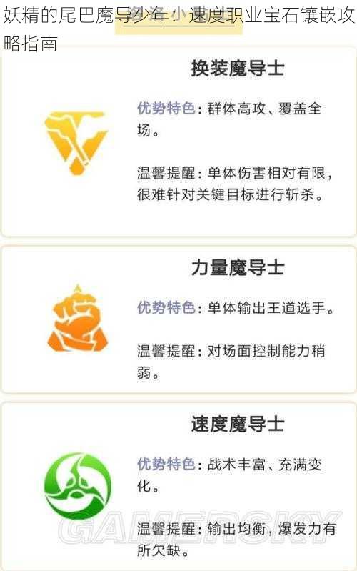 妖精的尾巴魔导少年:速度职业宝石镶嵌攻略指南