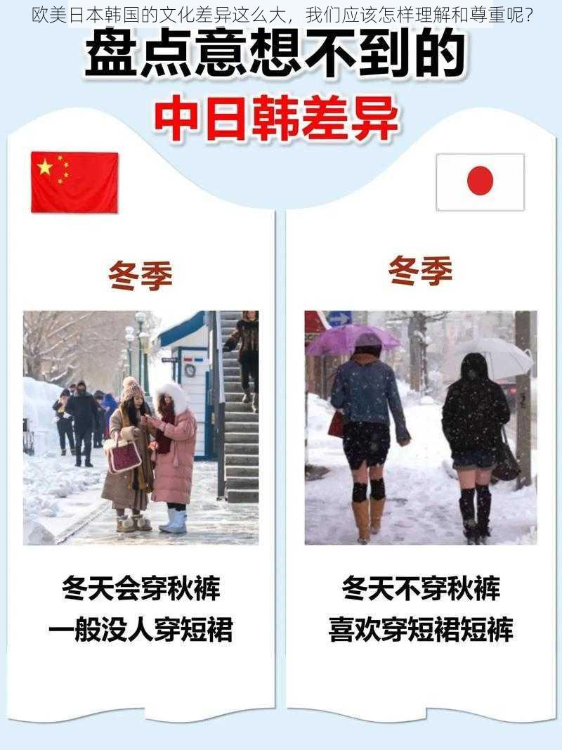 欧美日本韩国的文化差异这么大,我们应该怎样理解和尊重呢?